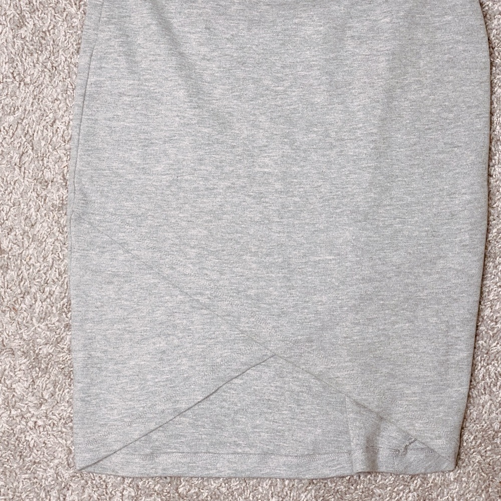 Light Grey Soft Tight High-waisted Skirt